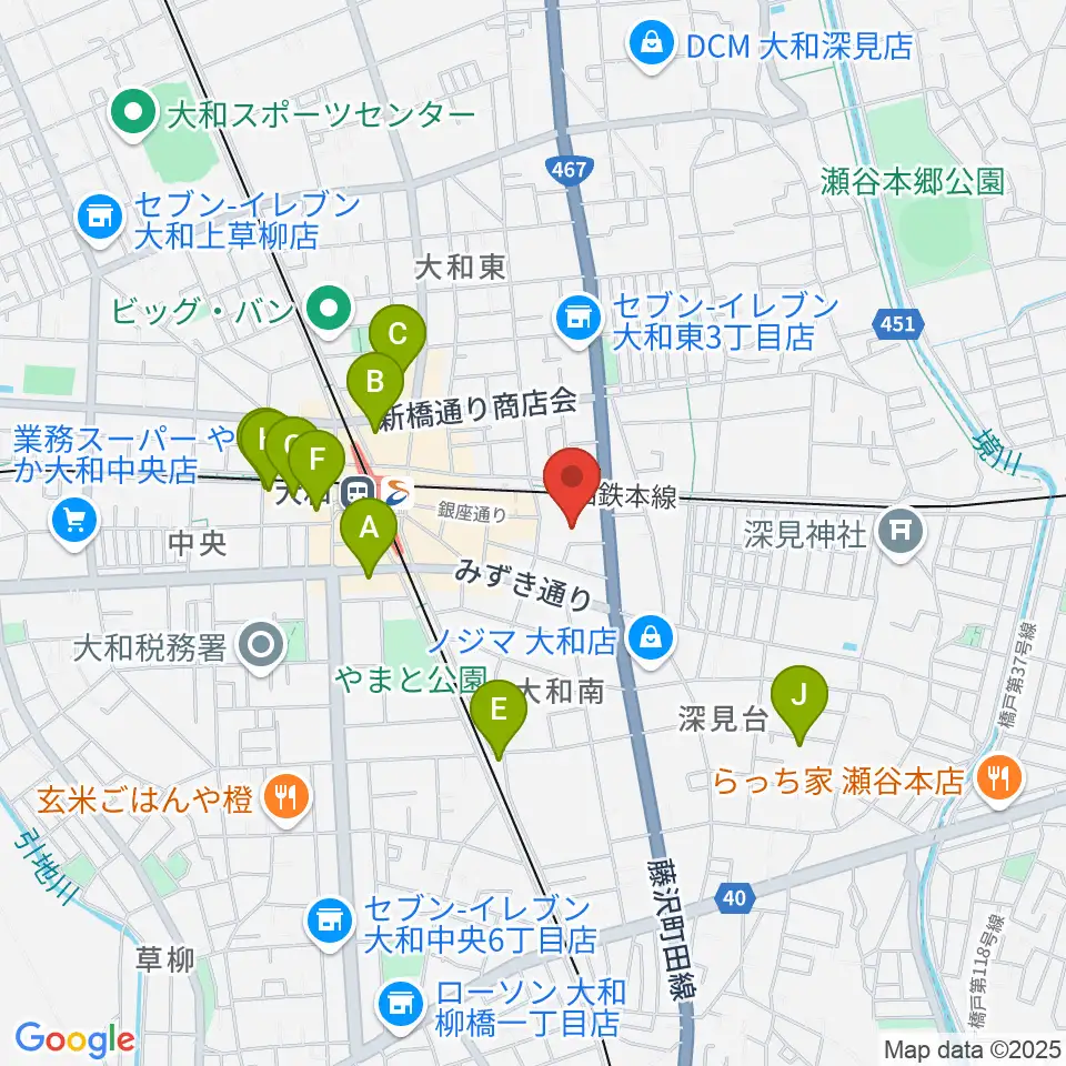 FMやまと周辺のホテル一覧地図