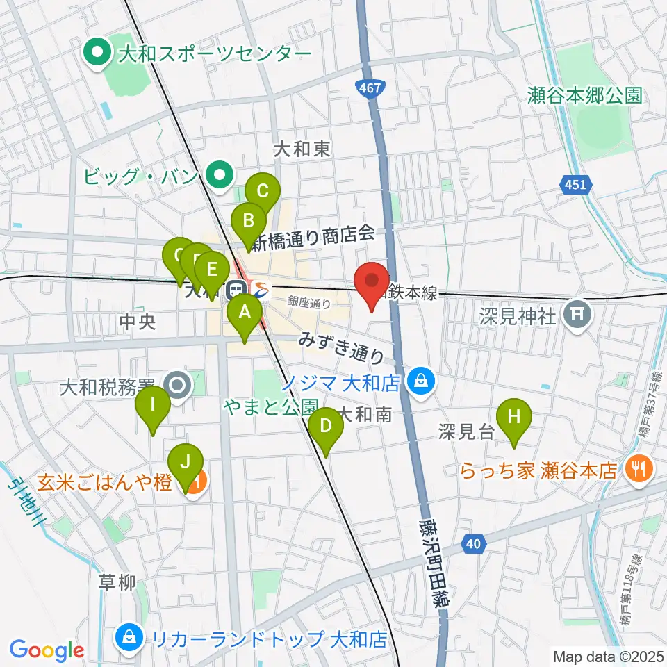 FMやまと周辺のホテル一覧地図