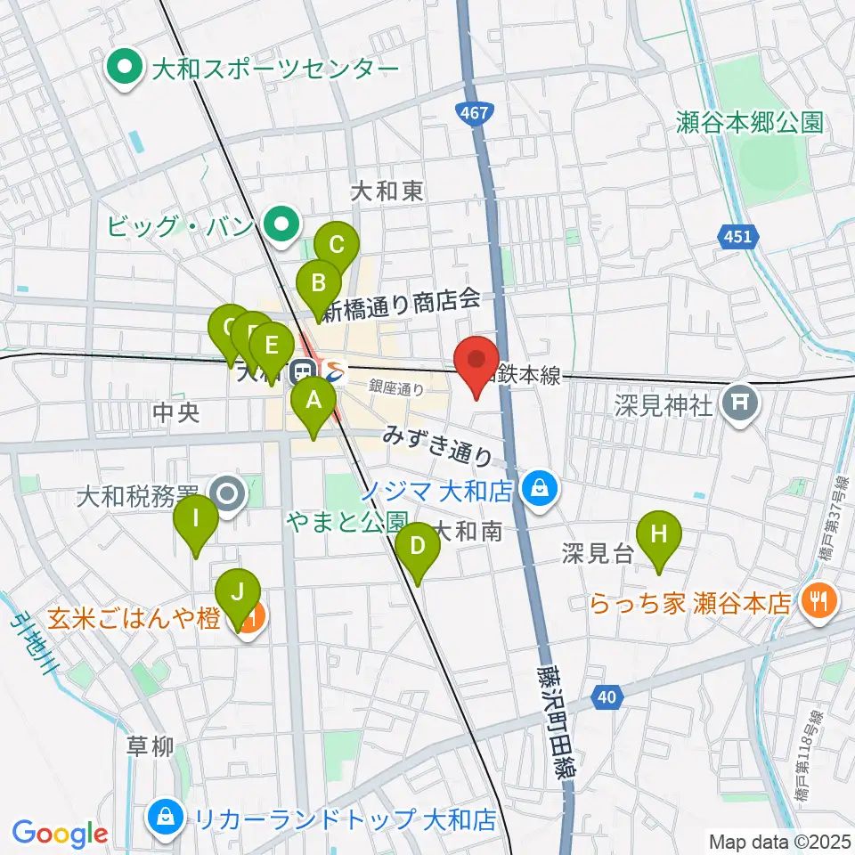 FMやまと周辺のホテル一覧地図