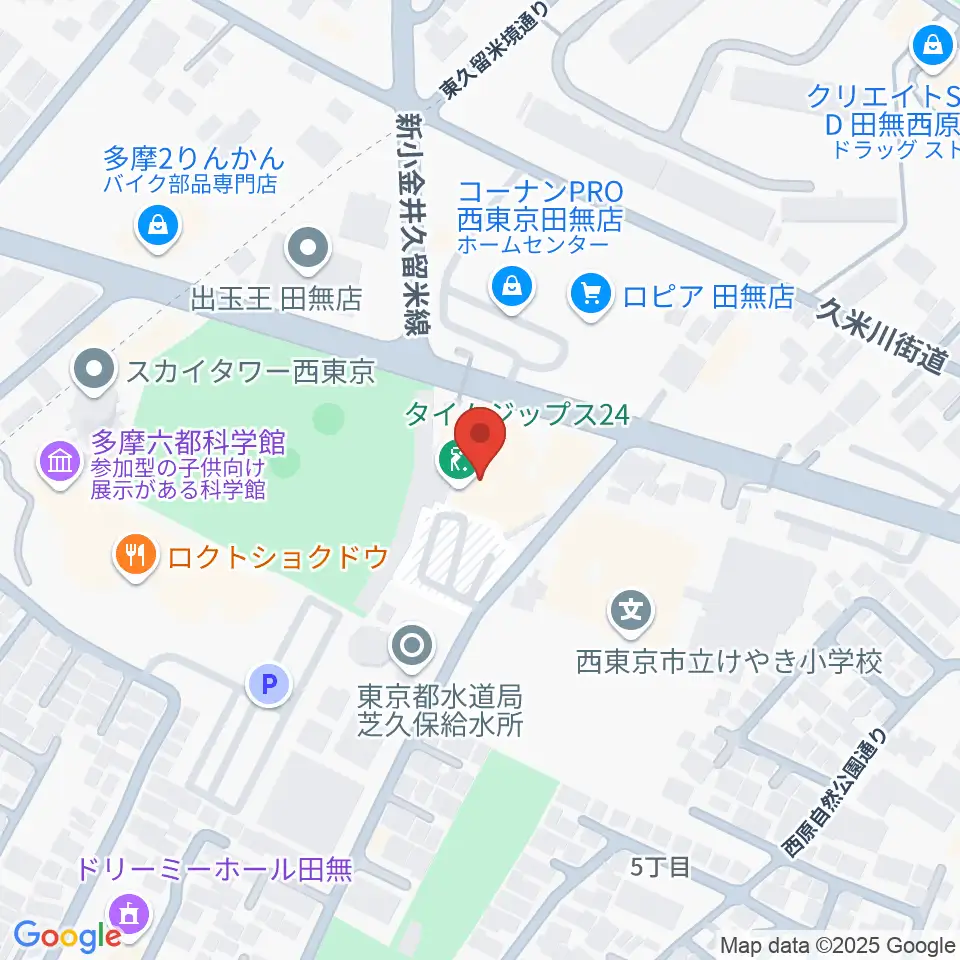 エフエム西東京周辺のホテル一覧地図