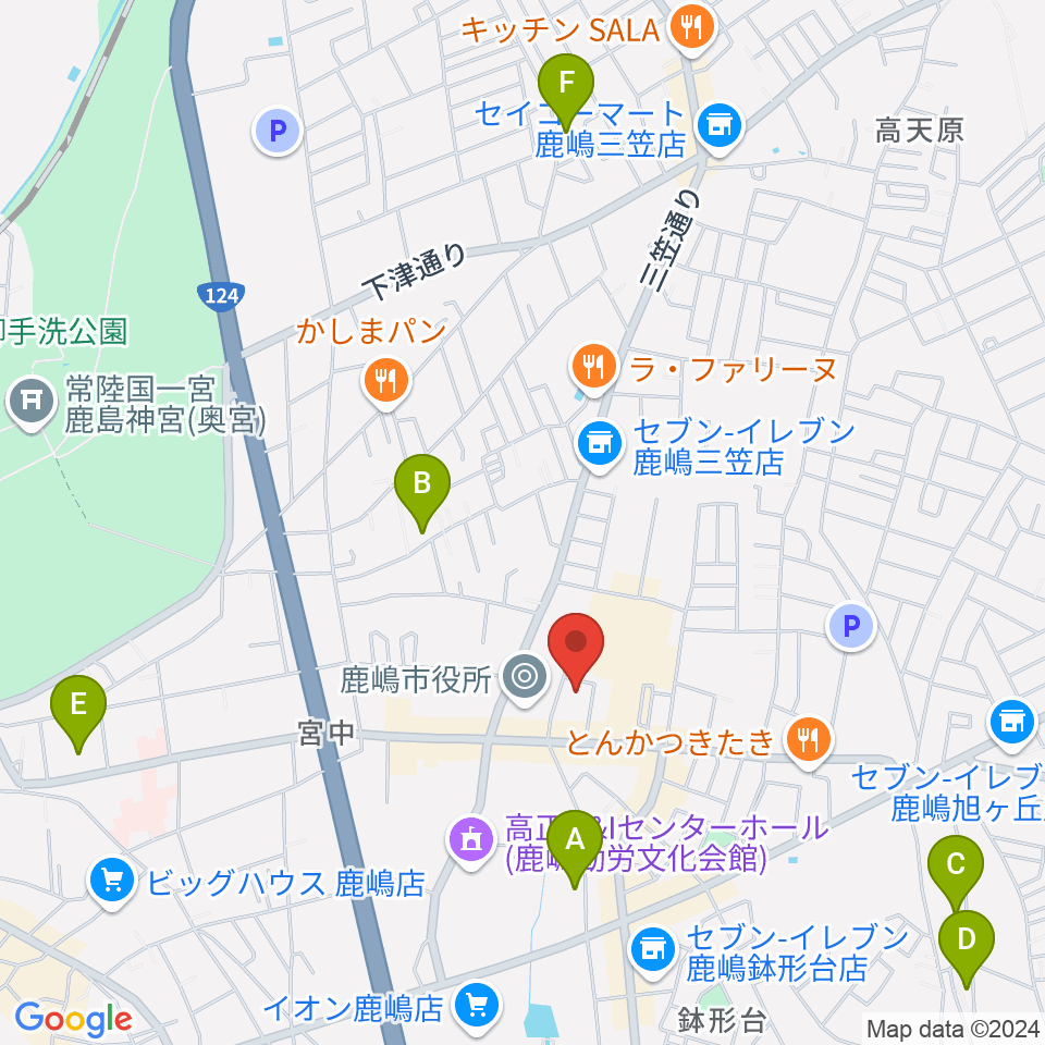 FMかしま周辺のホテル一覧地図