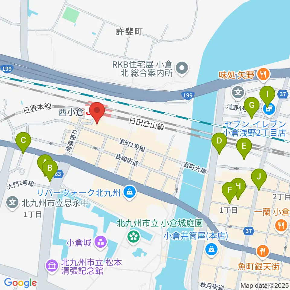 小倉 LIVE SPOT WOW!周辺のホテル一覧地図