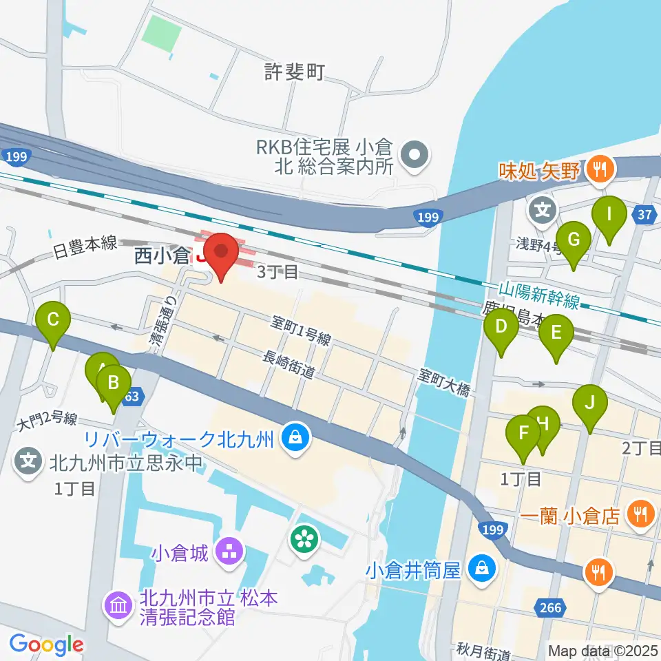 小倉 LIVE SPOT WOW!周辺のホテル一覧地図