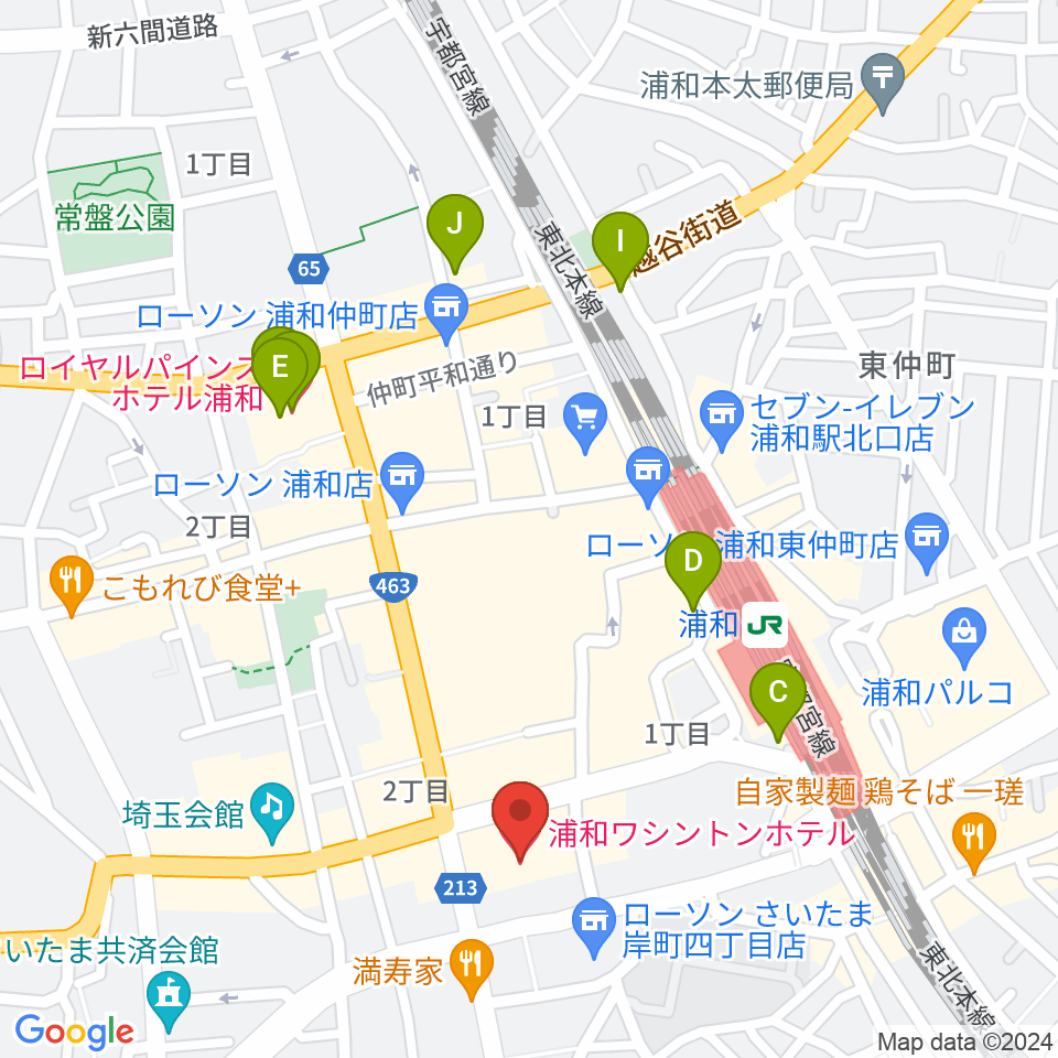 REDS WAVE周辺のホテル一覧地図