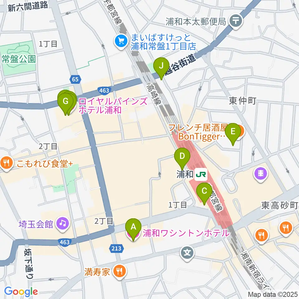 REDS WAVE周辺のホテル一覧地図