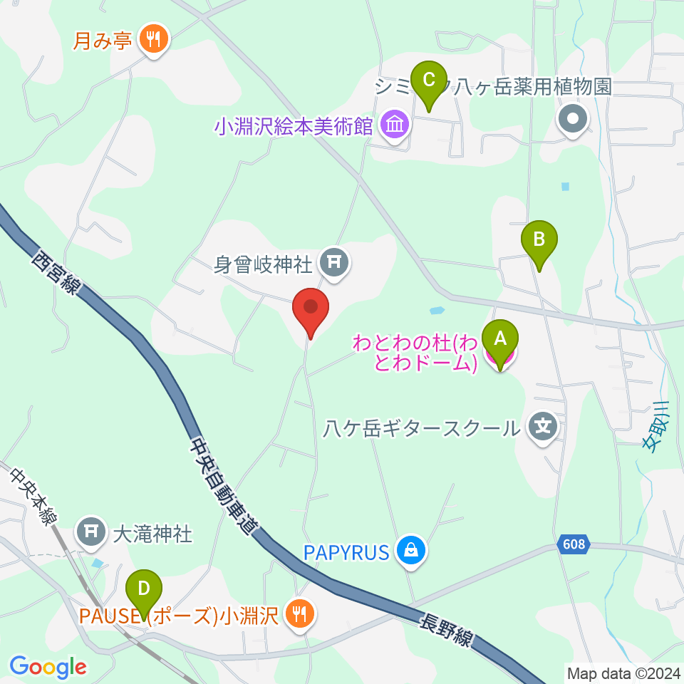 エフエム八ヶ岳周辺のホテル一覧地図