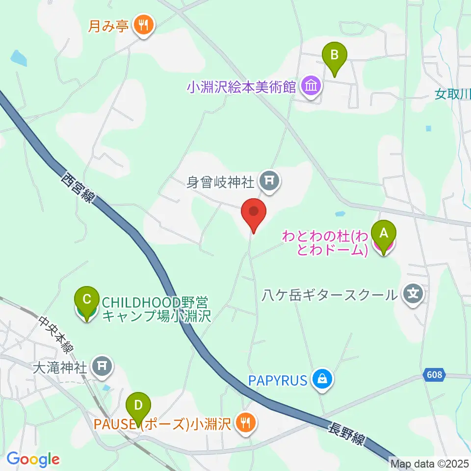 エフエム八ヶ岳周辺のホテル一覧地図