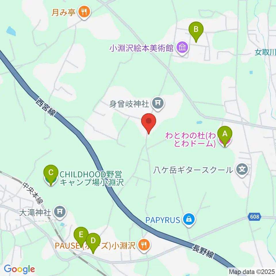 エフエム八ヶ岳周辺のホテル一覧地図