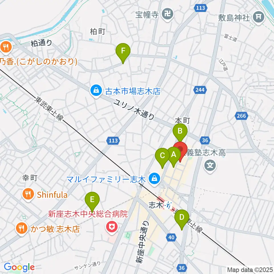 ナナコライブリーエフエム周辺のホテル一覧地図
