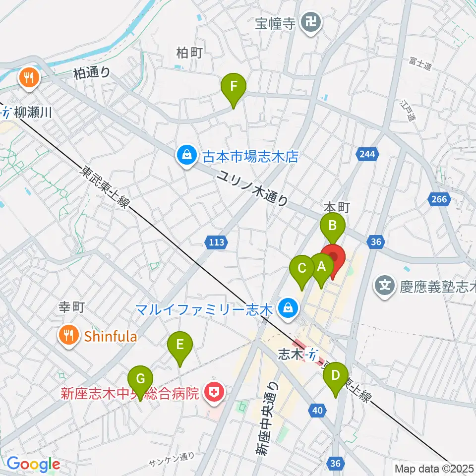 ナナコライブリーエフエム周辺のホテル一覧地図
