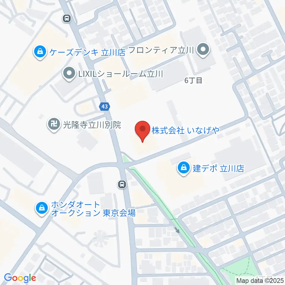 エフエムたちかわ周辺のホテル一覧地図