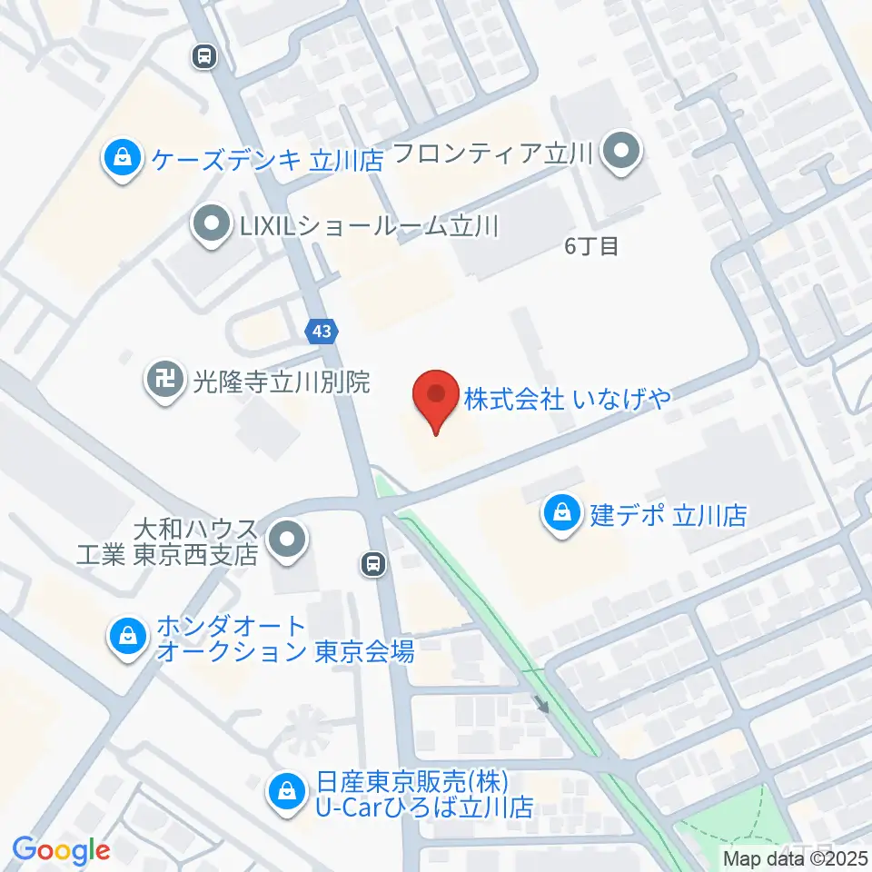 エフエムたちかわ周辺のホテル一覧地図