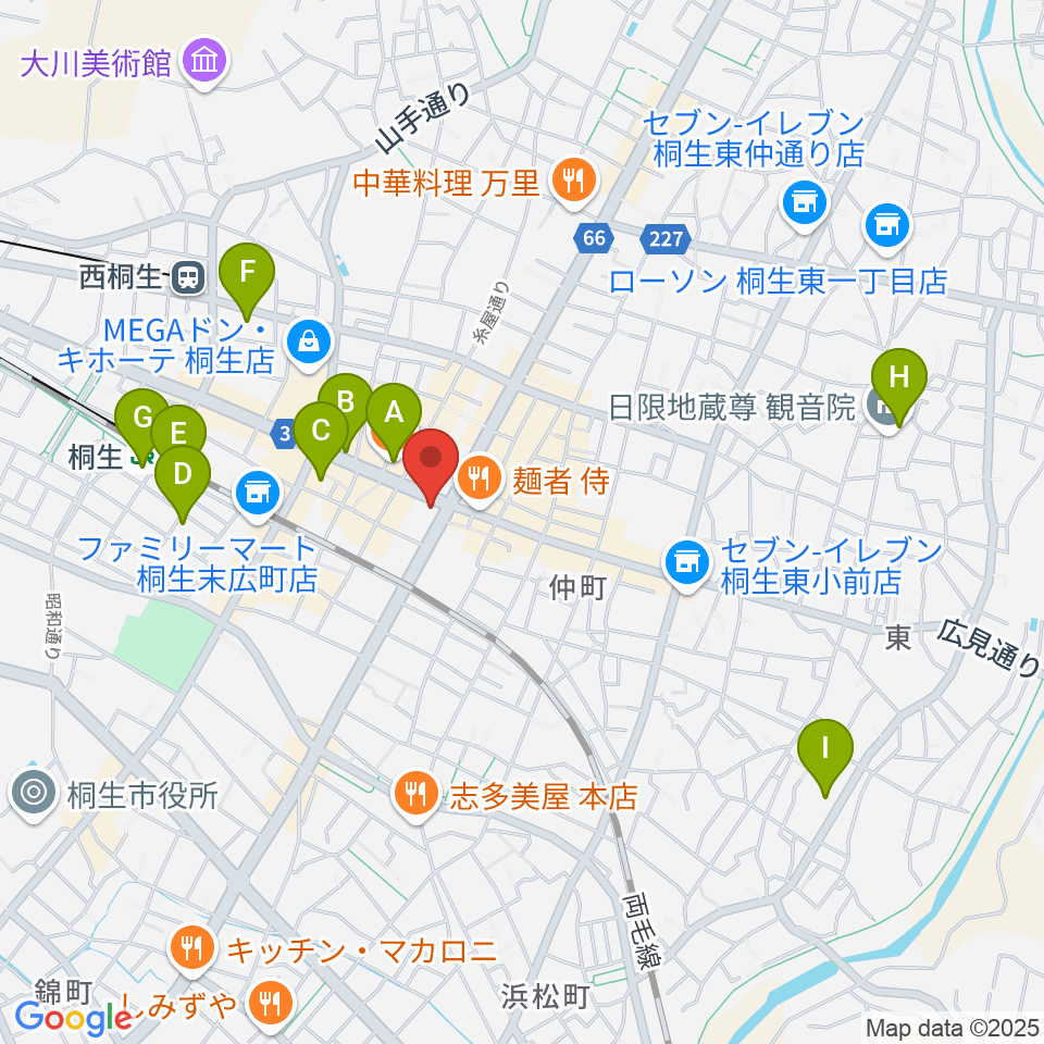 FM桐生周辺のホテル一覧地図