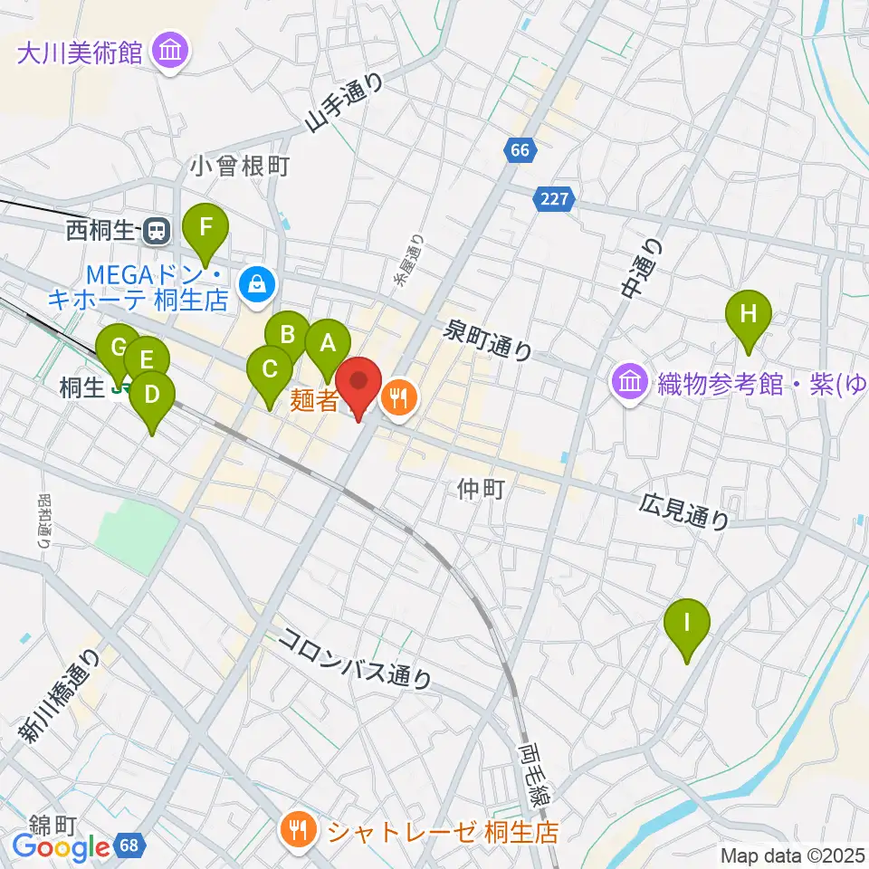 FM桐生周辺のホテル一覧地図