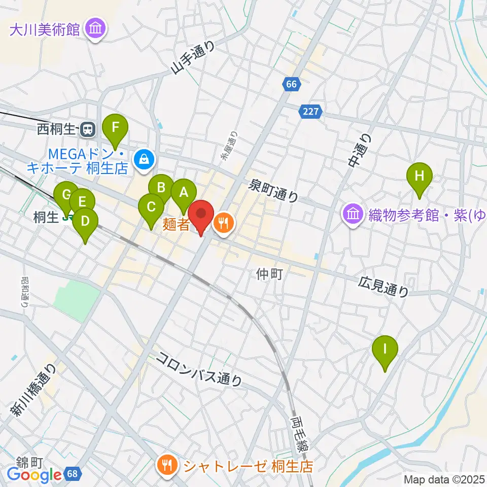 FM桐生周辺のホテル一覧地図