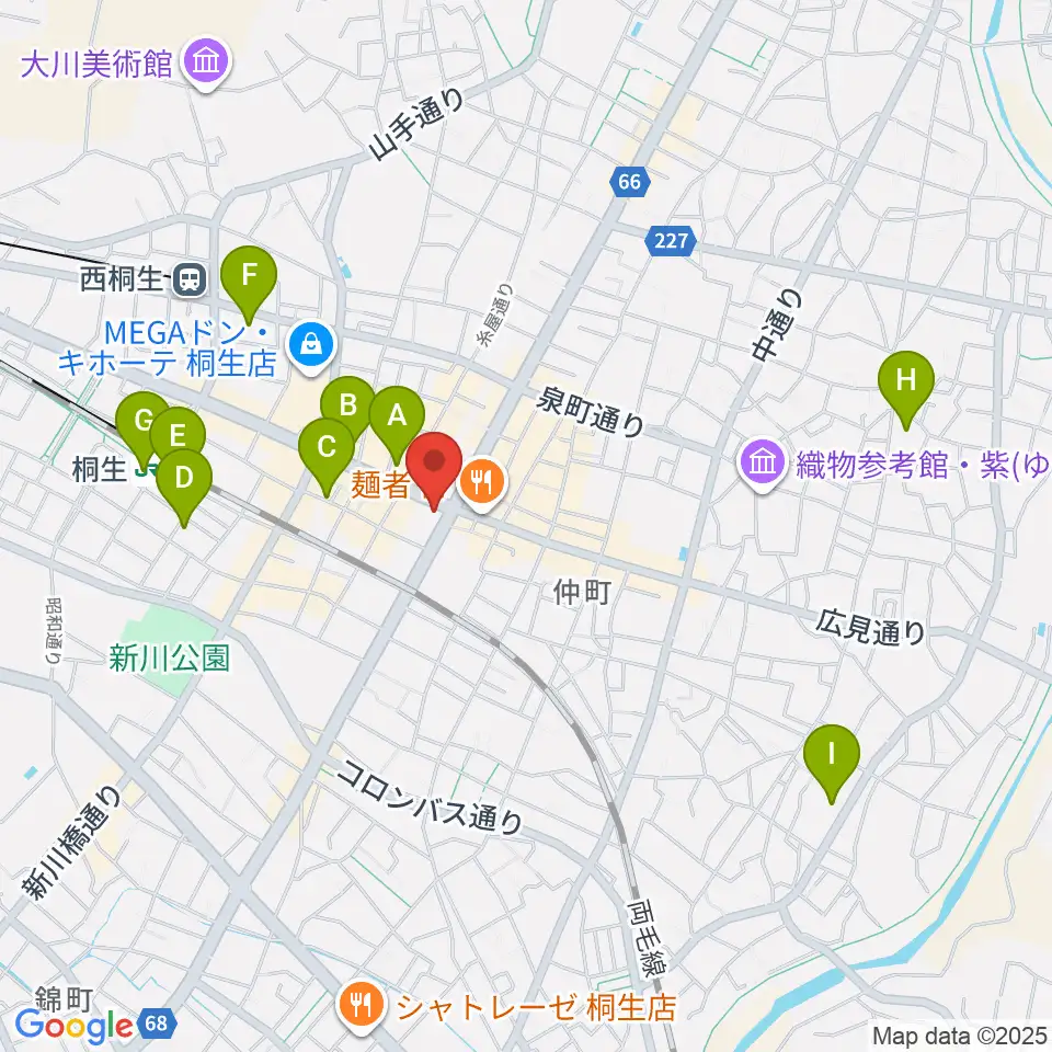 FM桐生周辺のホテル一覧地図