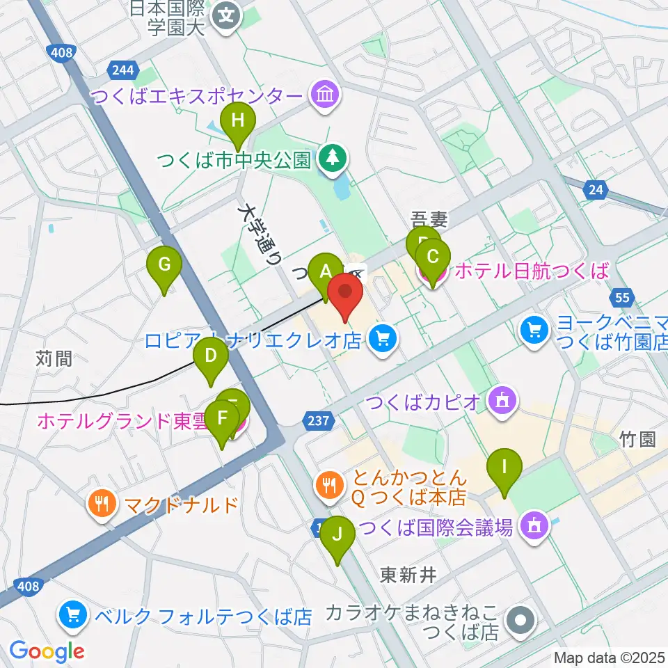 ラヂオつくば周辺のホテル一覧地図