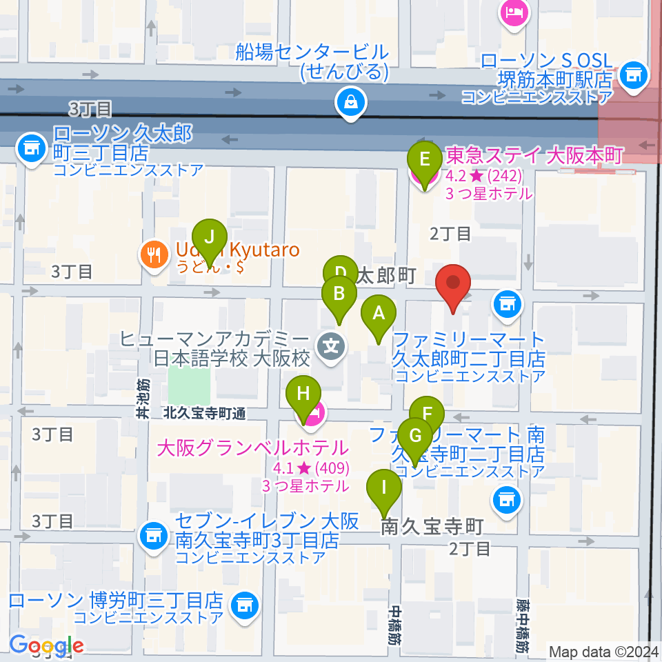 クラブマーキュリー周辺のホテル一覧地図