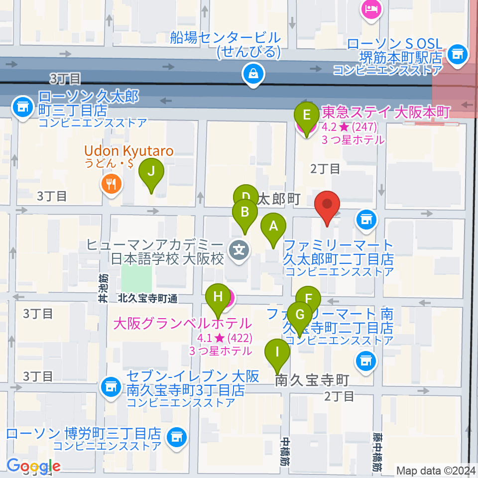 クラブマーキュリー周辺のホテル一覧地図