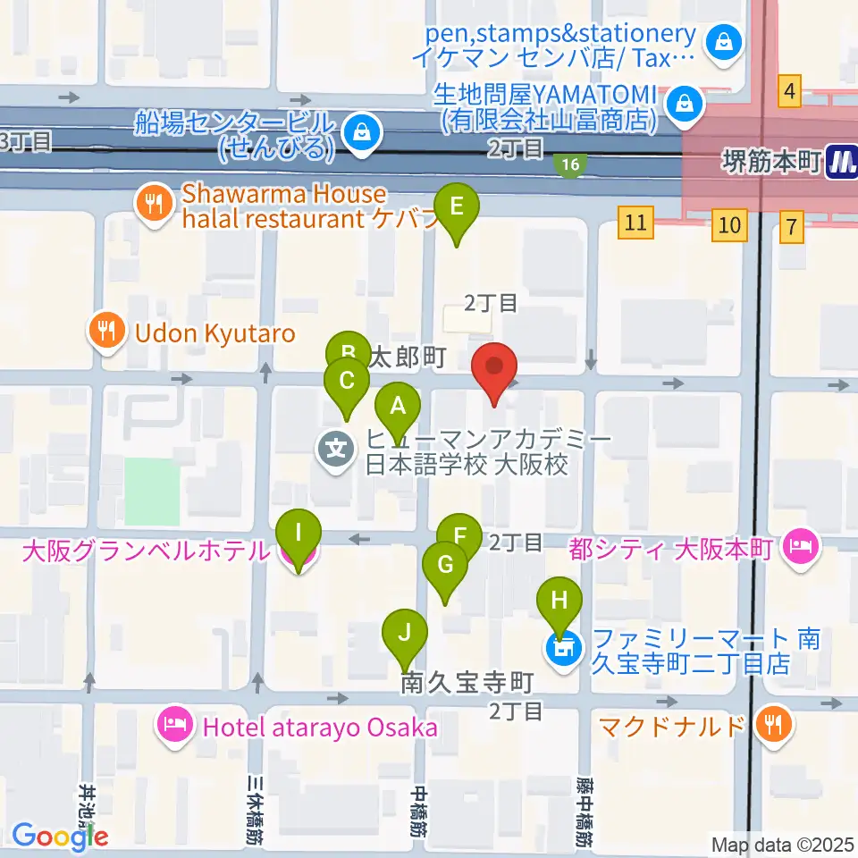 クラブマーキュリー周辺のホテル一覧地図