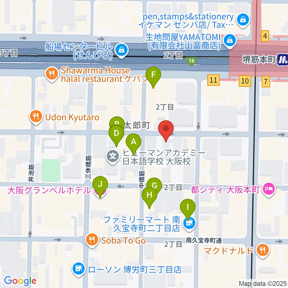 クラブマーキュリー周辺のホテル一覧地図