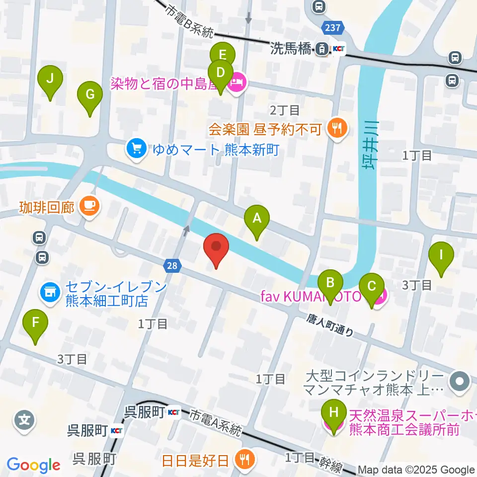 ピュアリィ西館レンタルスペース周辺のホテル一覧地図