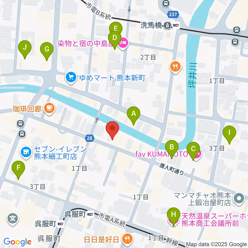 ピュアリィ西館レンタルスペース周辺のホテル一覧地図
