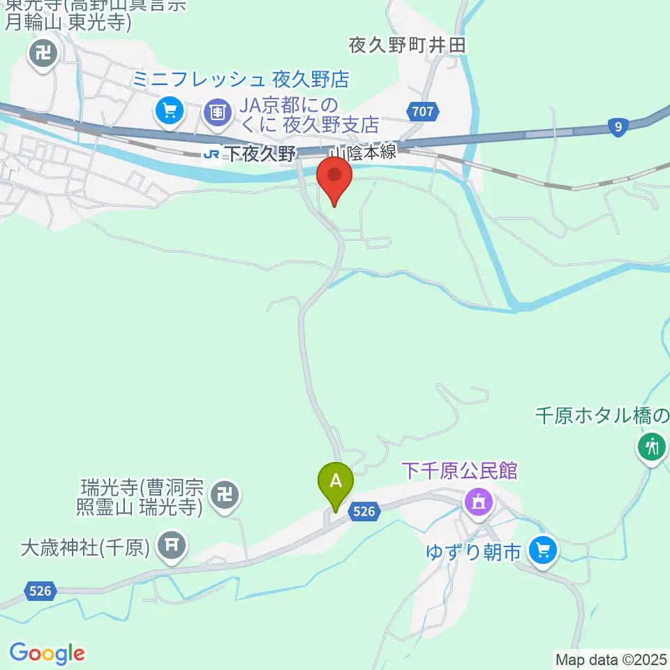 夜久野ふれあいプラザ周辺のホテル一覧地図