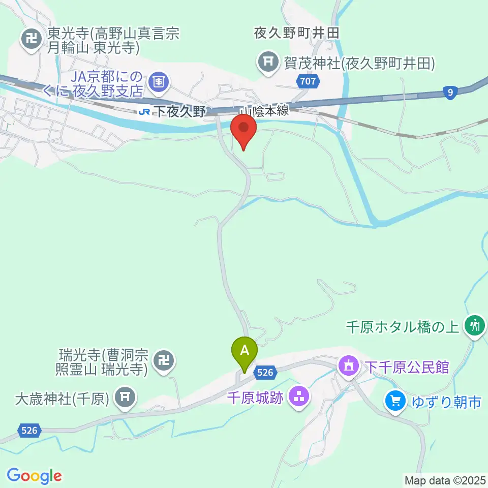 夜久野ふれあいプラザ周辺のホテル一覧地図