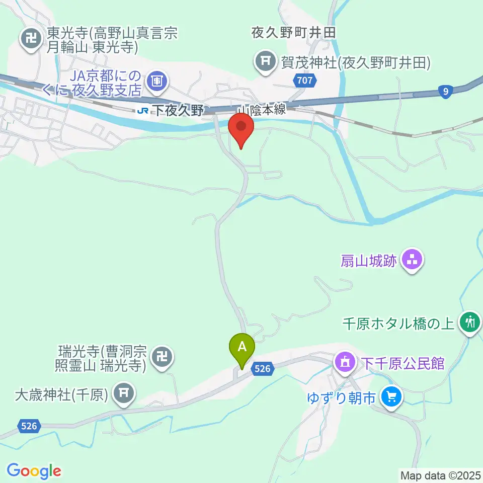 夜久野ふれあいプラザ周辺のホテル一覧地図
