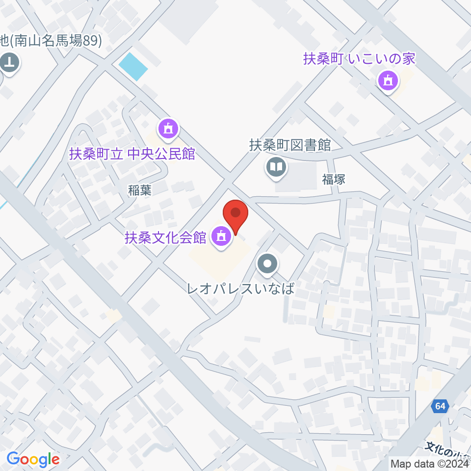 扶桑文化会館周辺のホテル一覧地図