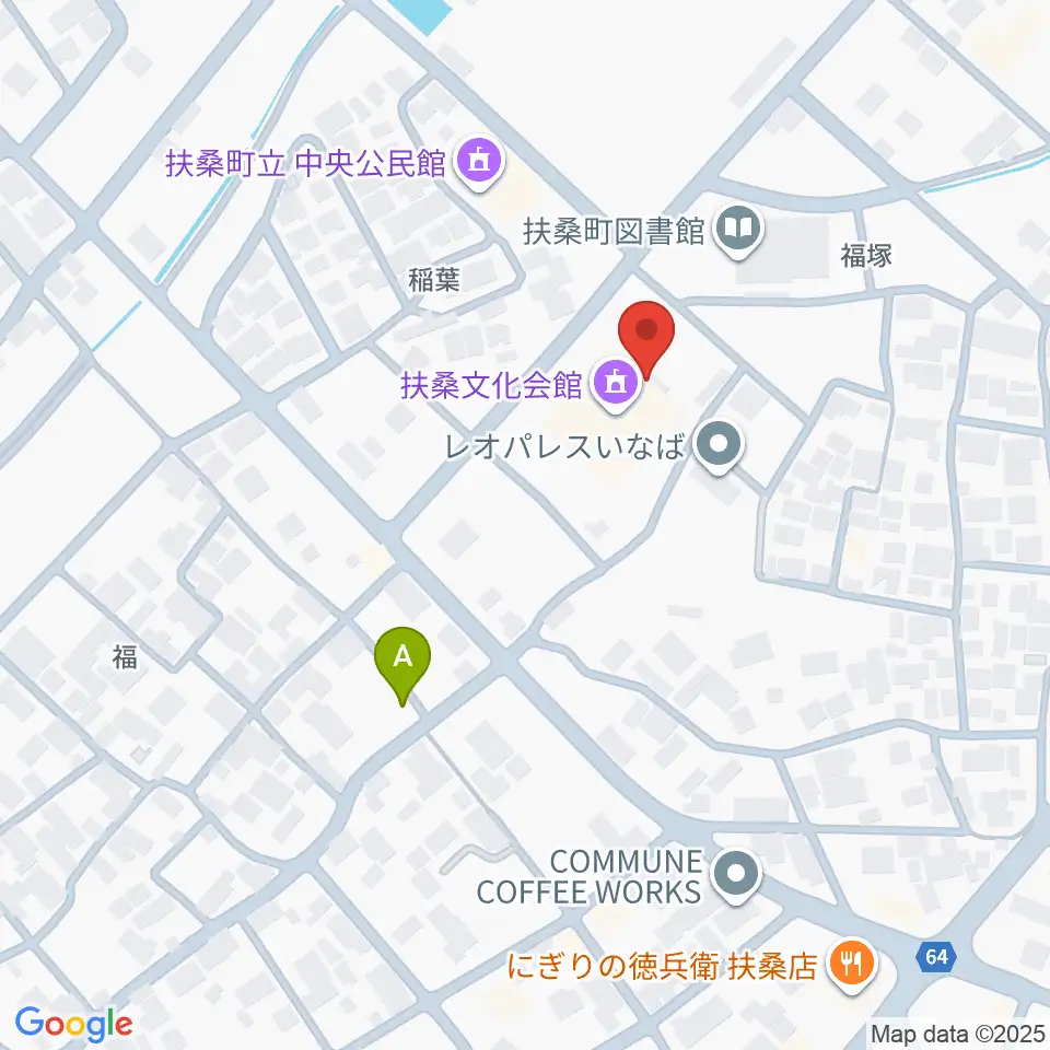 扶桑文化会館周辺のホテル一覧地図