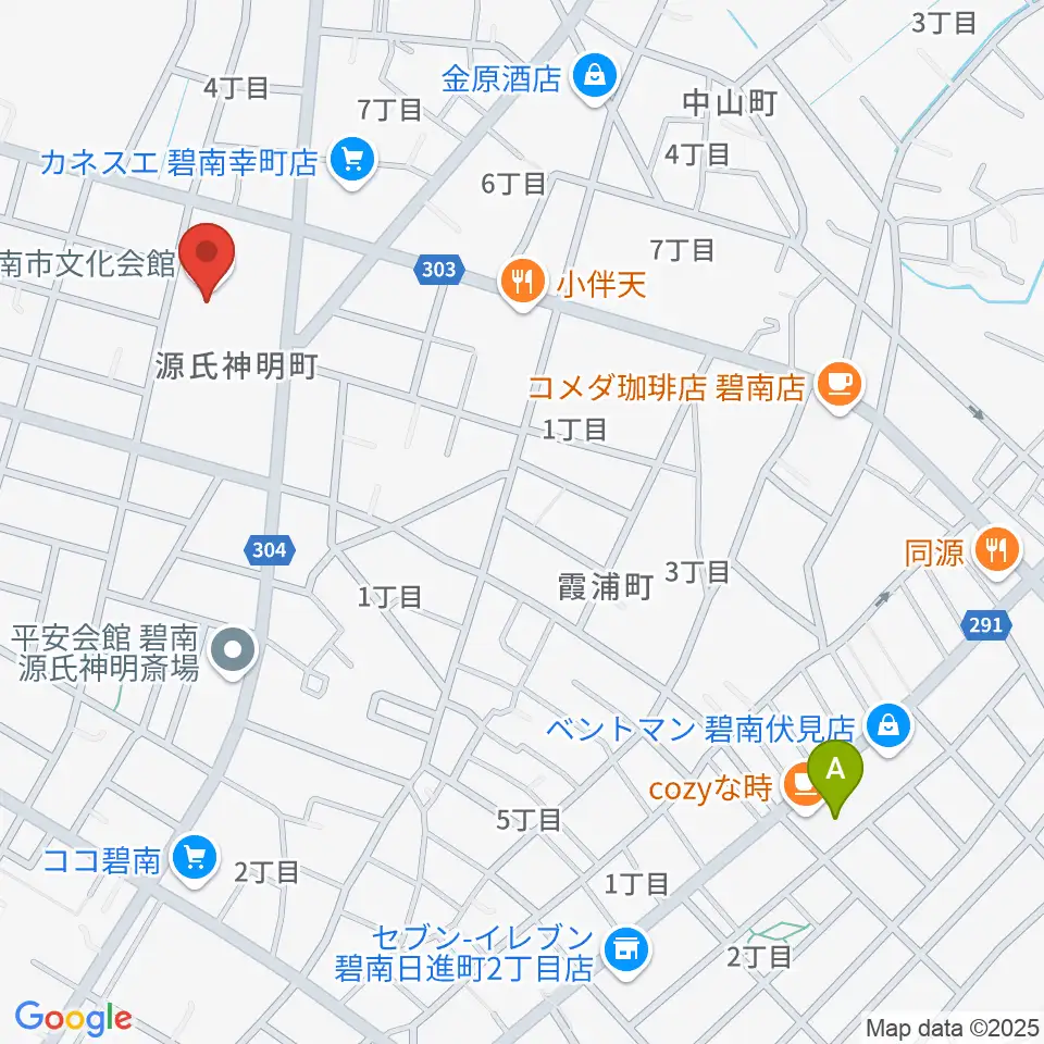 碧南市文化会館周辺のホテル一覧地図