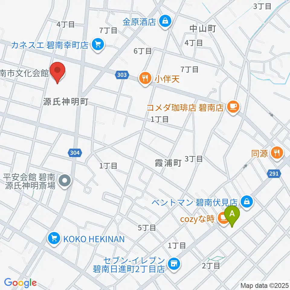 碧南市文化会館周辺のホテル一覧地図