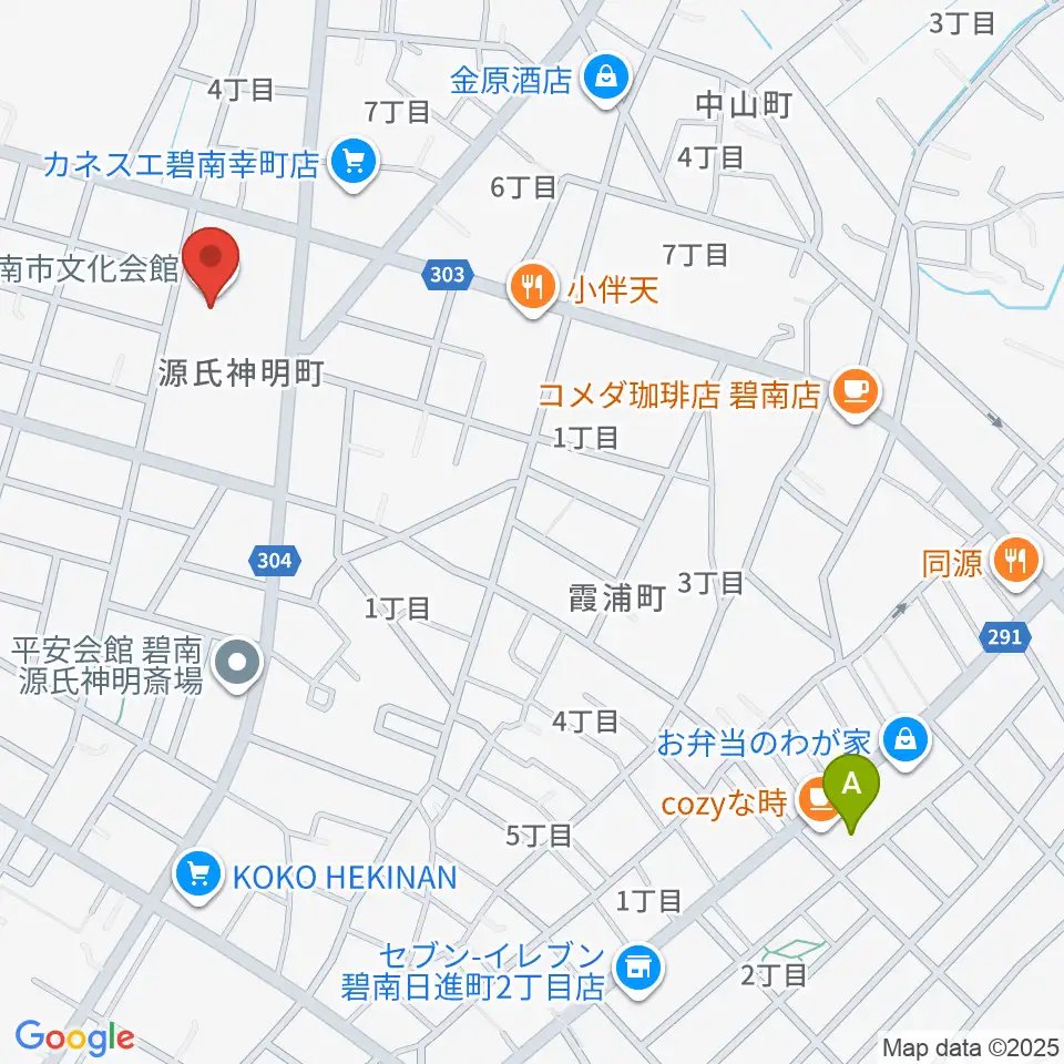 碧南市文化会館周辺のホテル一覧地図