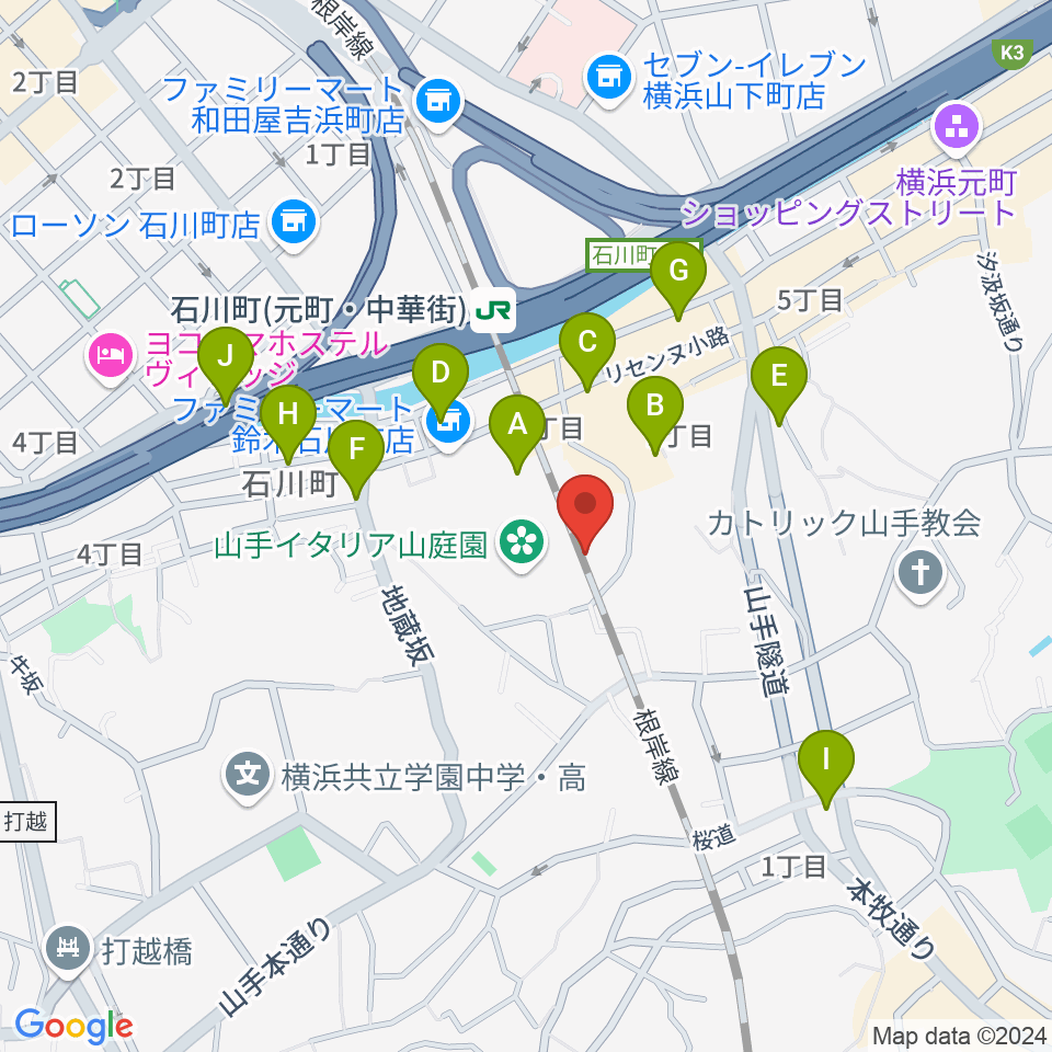 ブラフ18番館周辺のホテル一覧地図