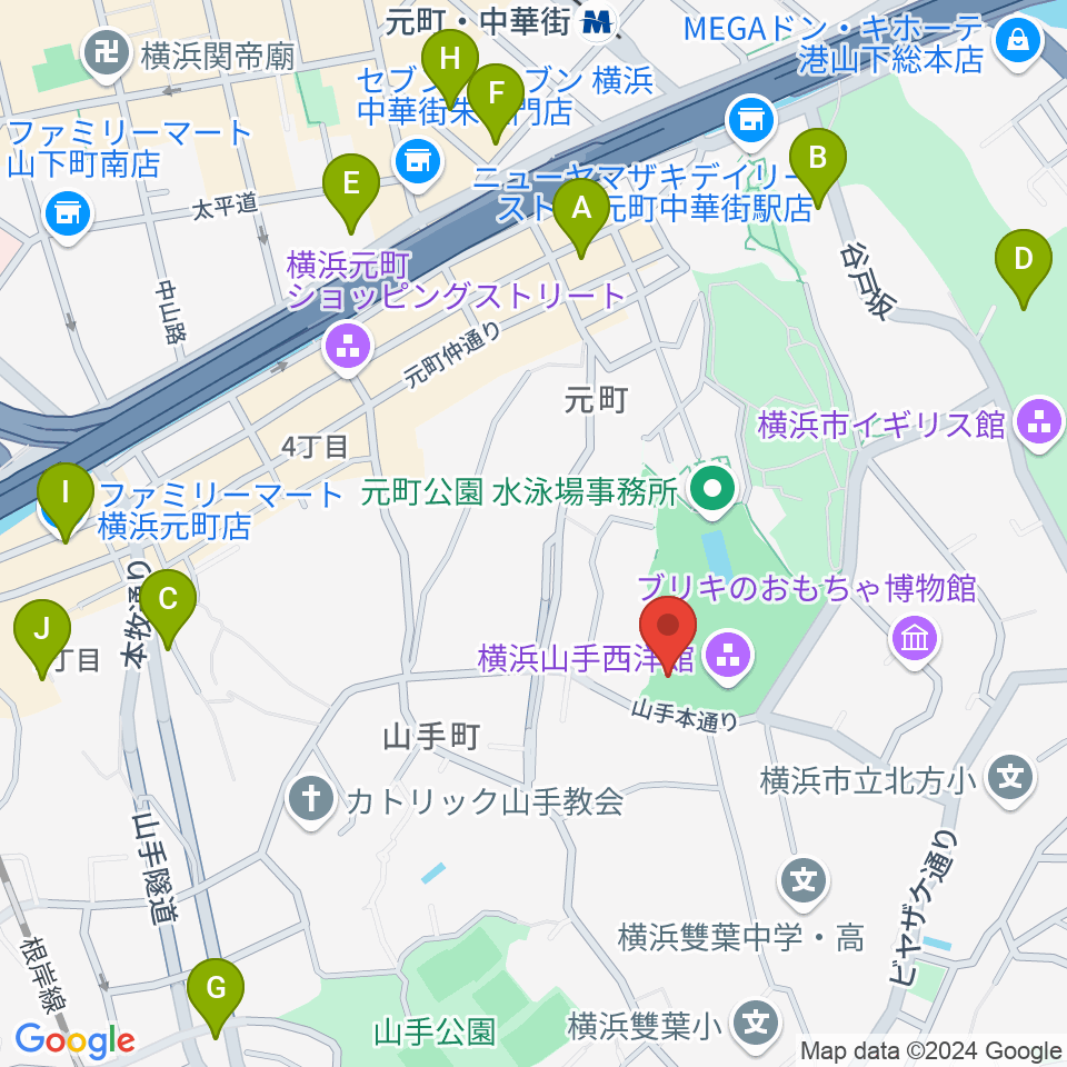 ベーリック・ホール周辺のホテル一覧地図