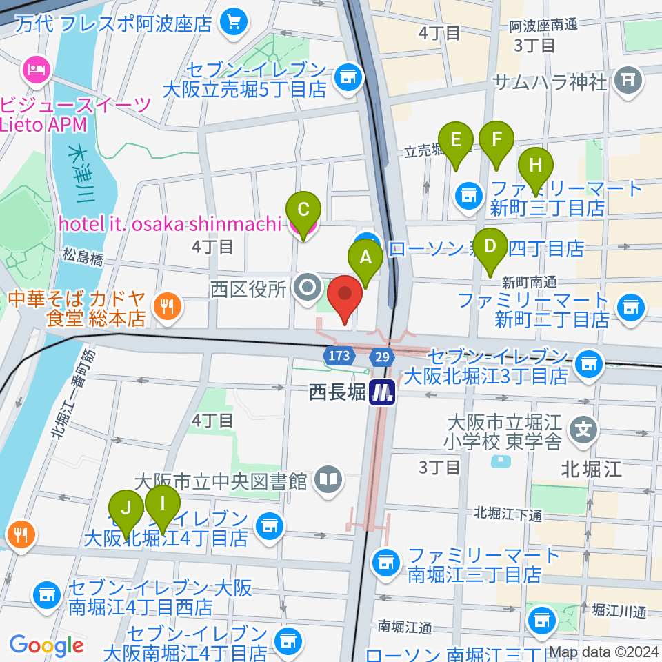 細野ビルヂング周辺のホテル一覧地図