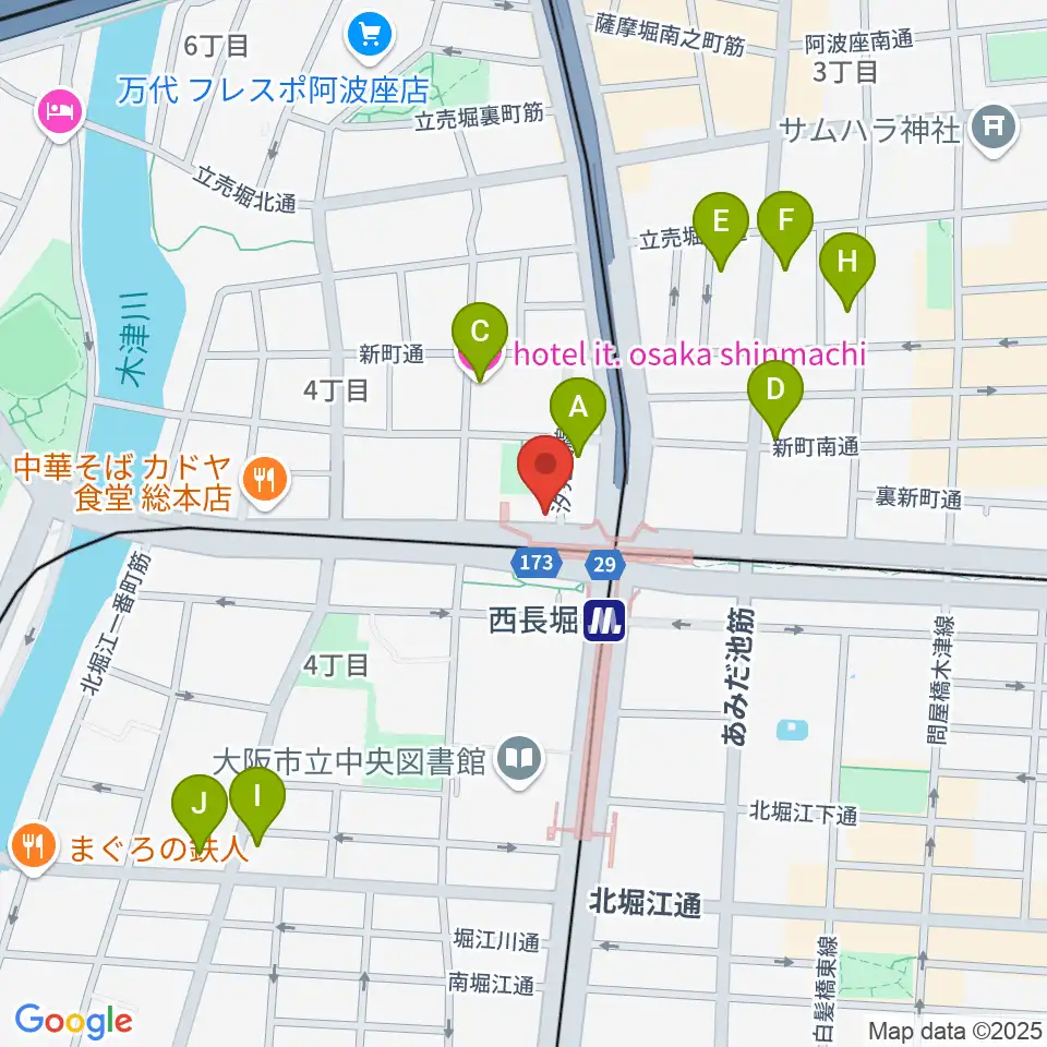 細野ビルヂング周辺のホテル一覧地図