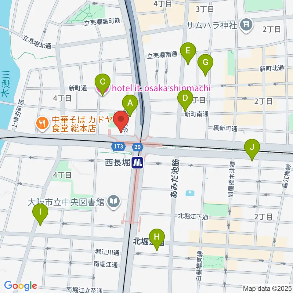 細野ビルヂング周辺のホテル一覧地図