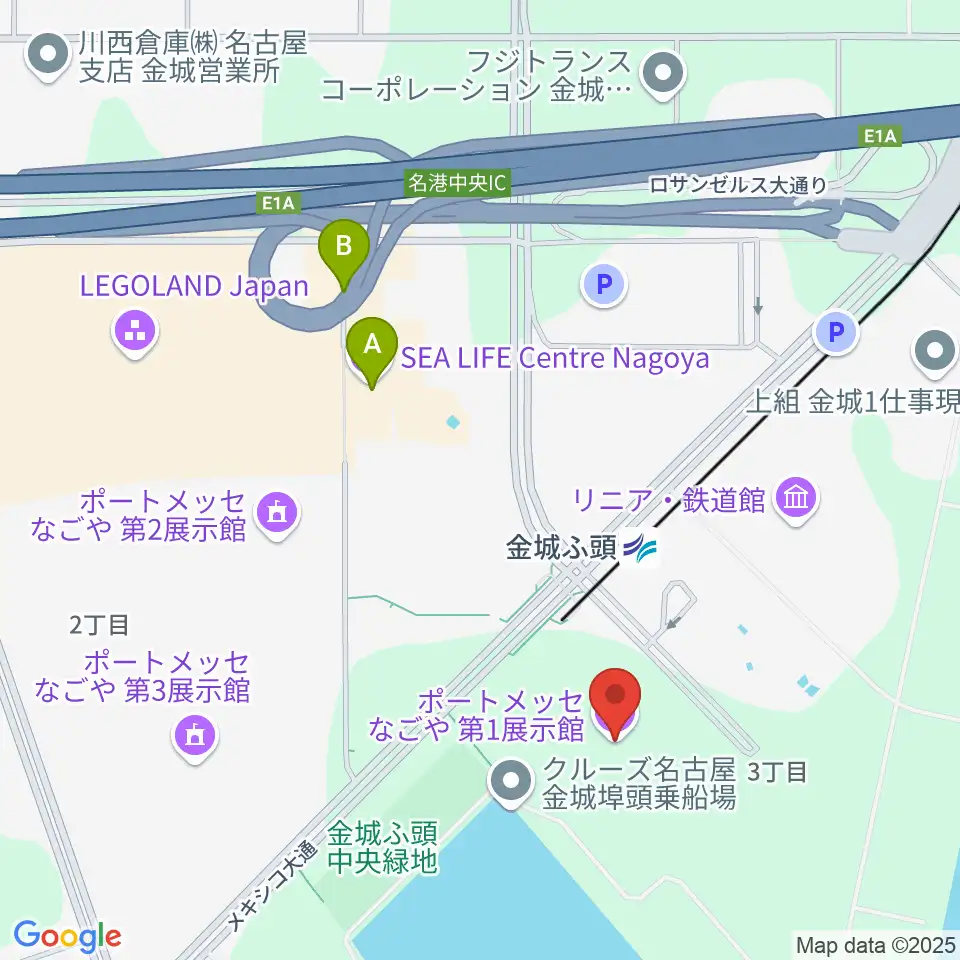 ポートメッセなごや周辺のホテル一覧地図