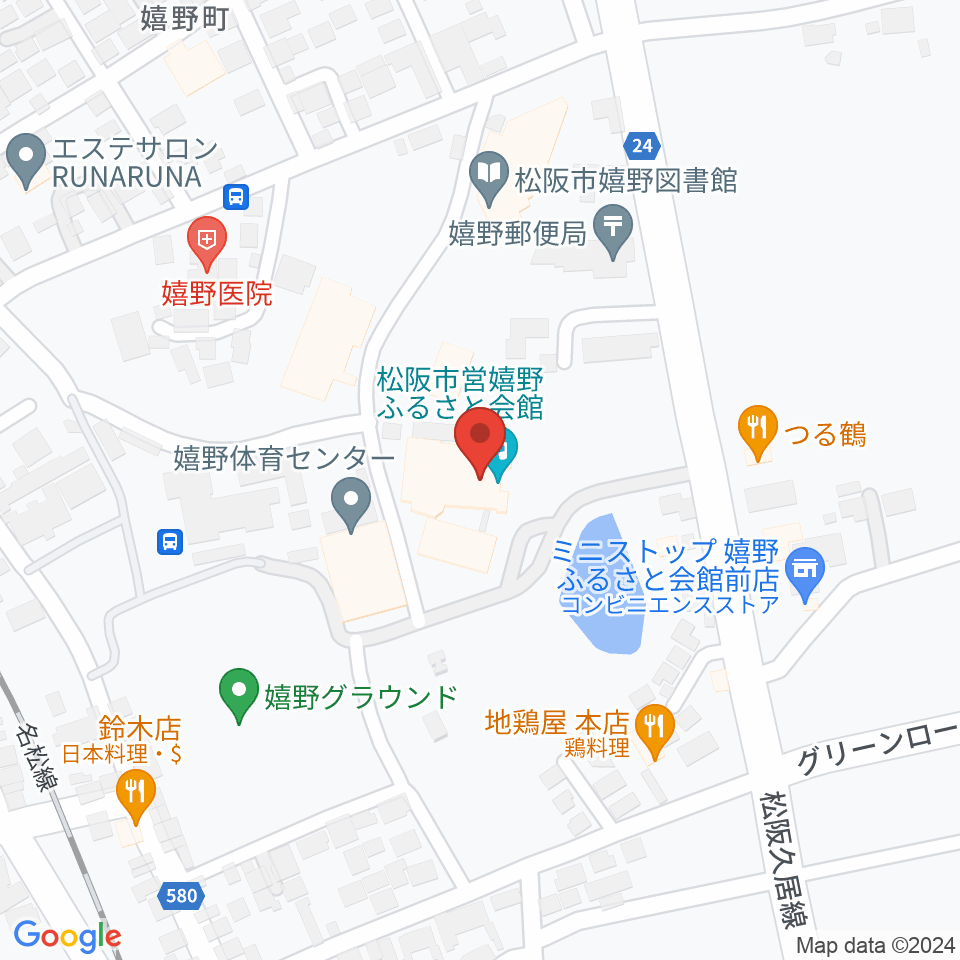 嬉野ふるさと会館周辺のホテル一覧地図