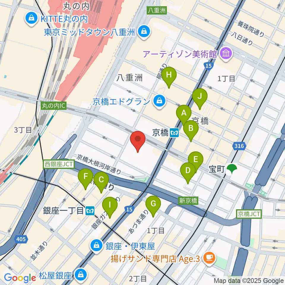 東京コンベンションホール周辺のホテル一覧地図
