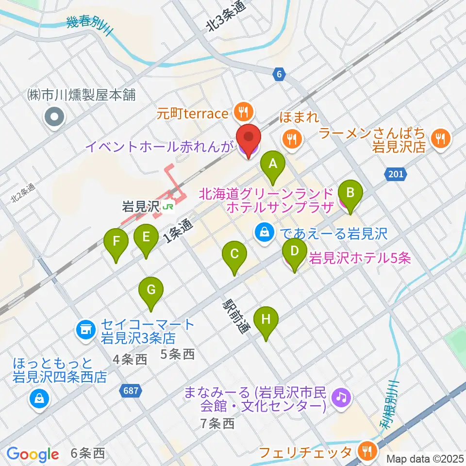 イベントホール赤れんが周辺のホテル一覧地図