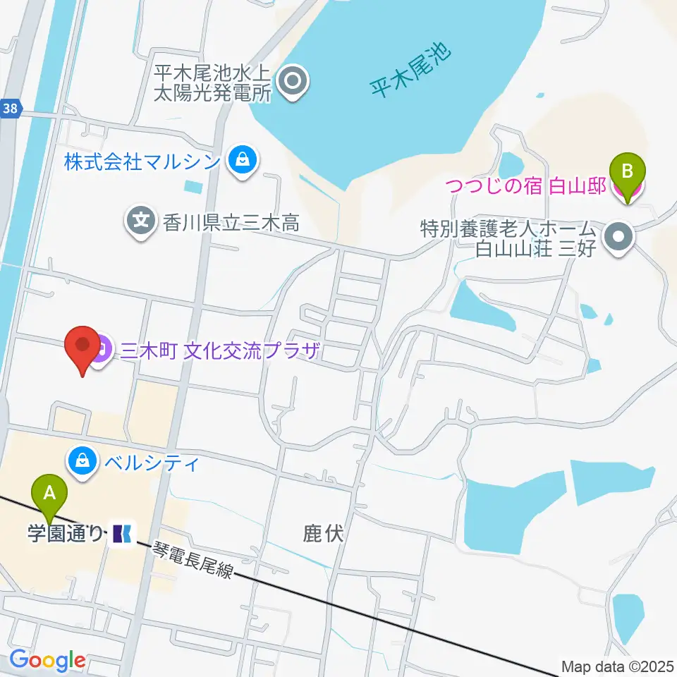 三木町文化交流プラザ周辺のホテル一覧地図