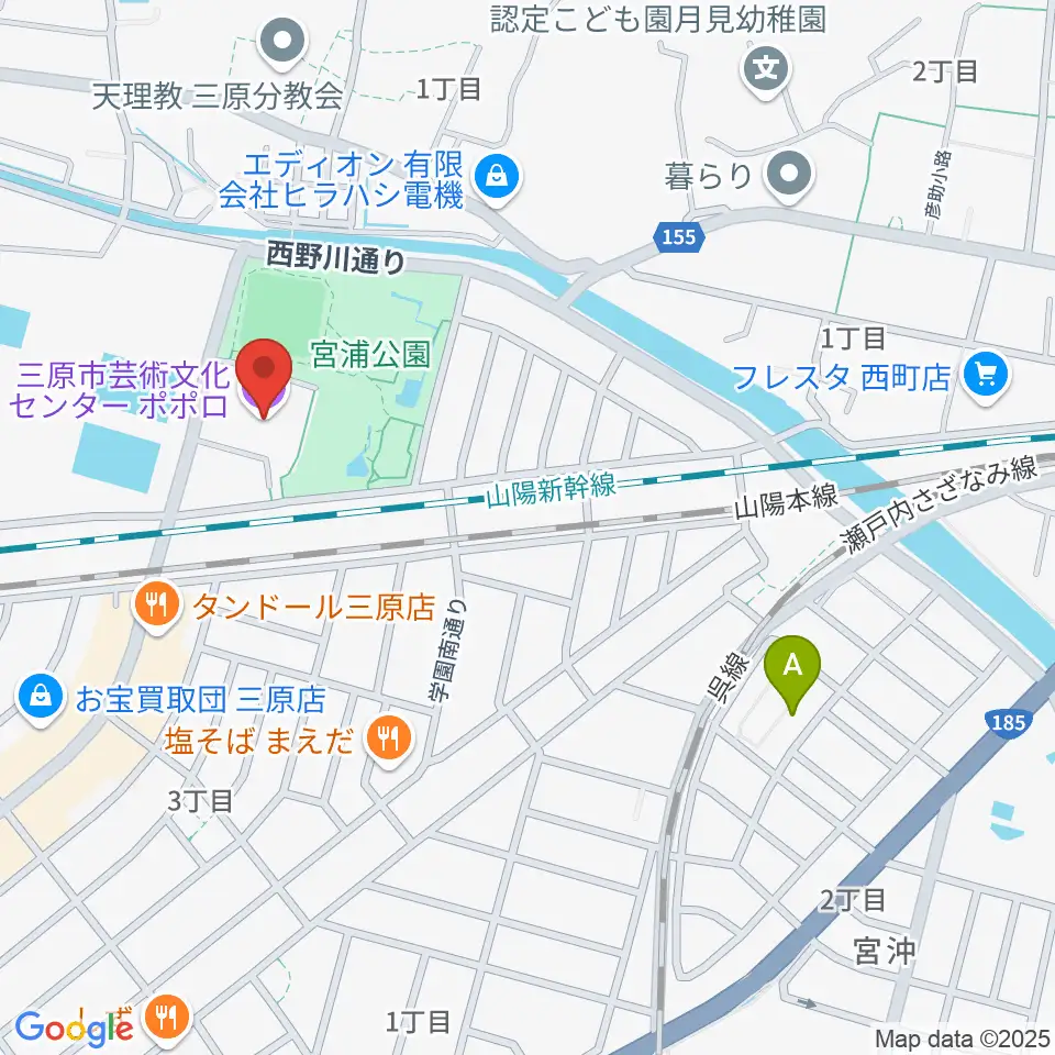 三原市芸術文化センター ポポロ周辺のホテル一覧地図