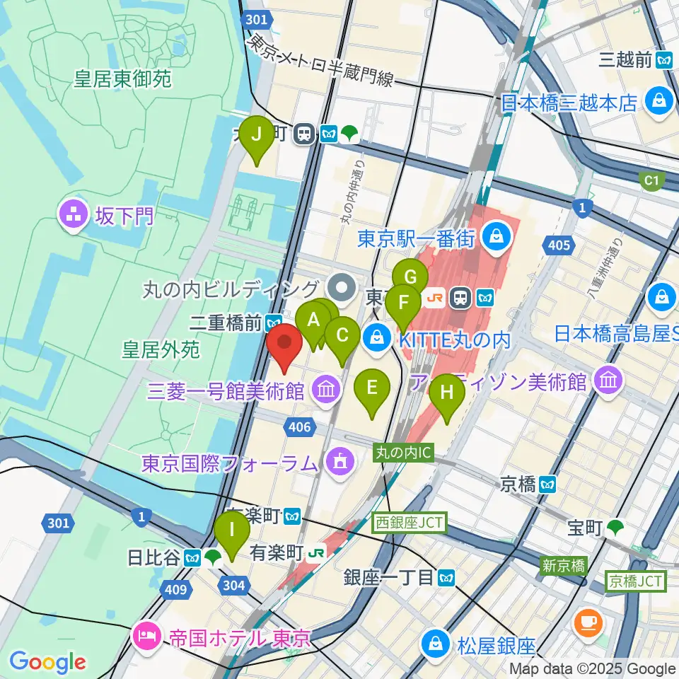 丸の内MY PLAZAホール周辺のホテル一覧地図