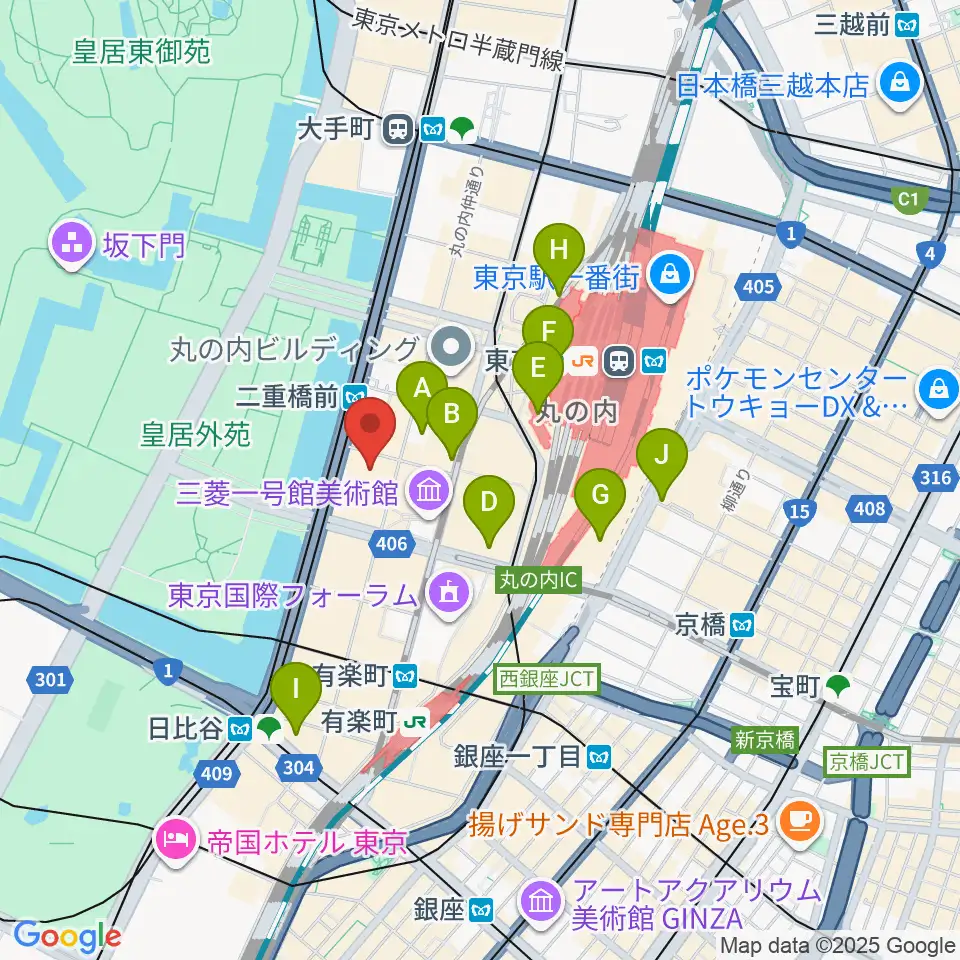 丸の内MY PLAZAホール周辺のホテル一覧地図