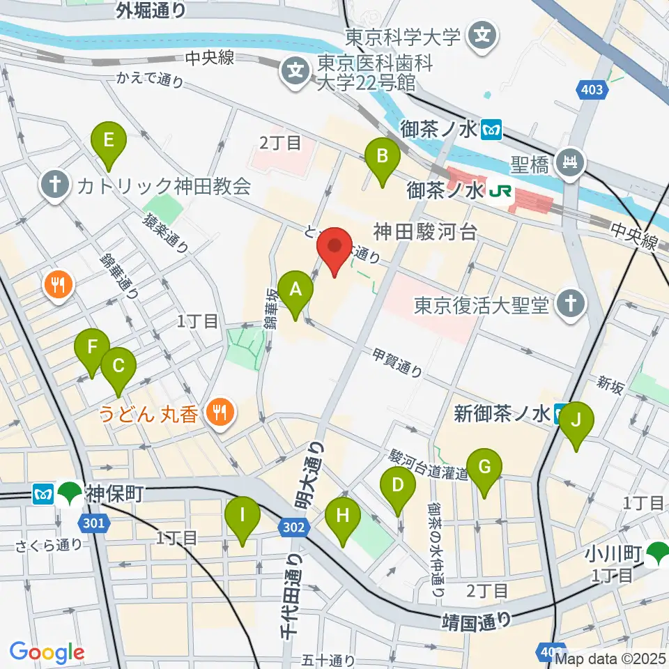 明治大学アカデミーホール周辺のホテル一覧地図