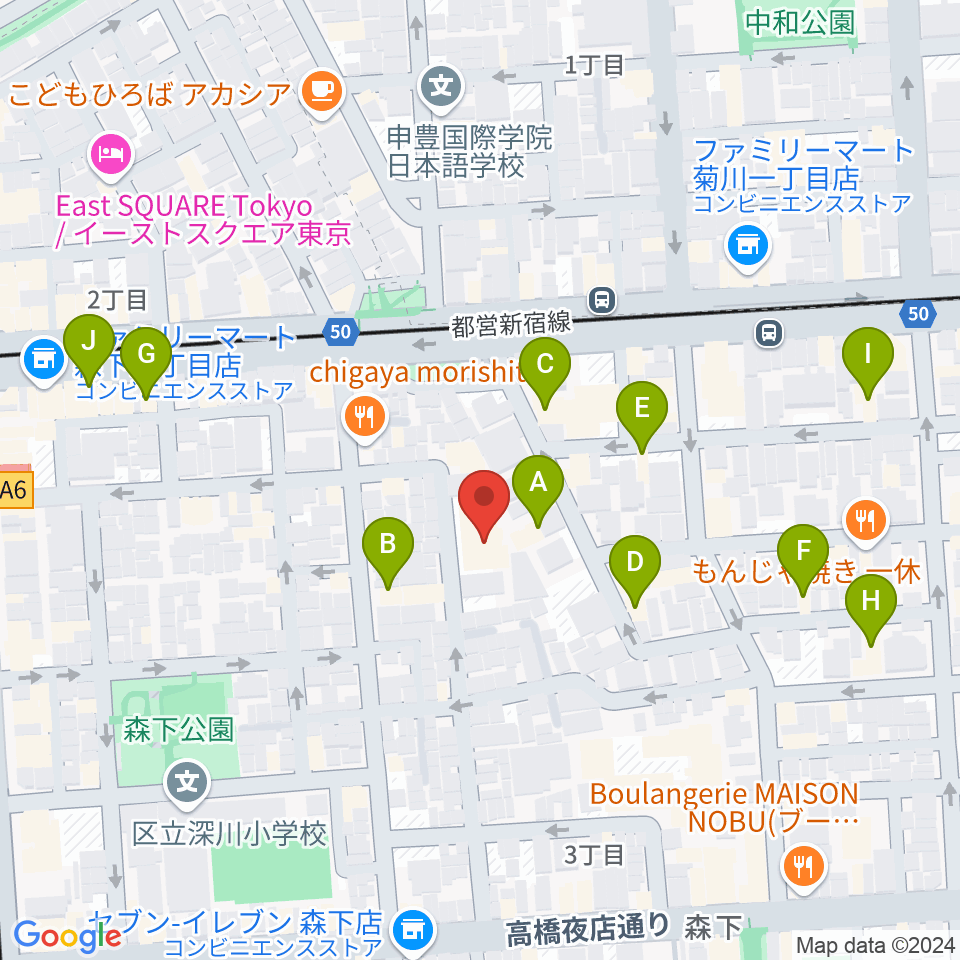 セゾン文化財団 森下スタジオ周辺のホテル一覧地図